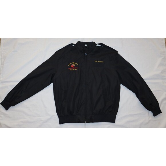 READ* Nylon Jacket Sz XL Hoyts Hellions LA The Devil Made Me Do It Pitchfork Y2K - Picture 2 of 10